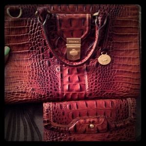 Brahmin Purse and vintage wallet